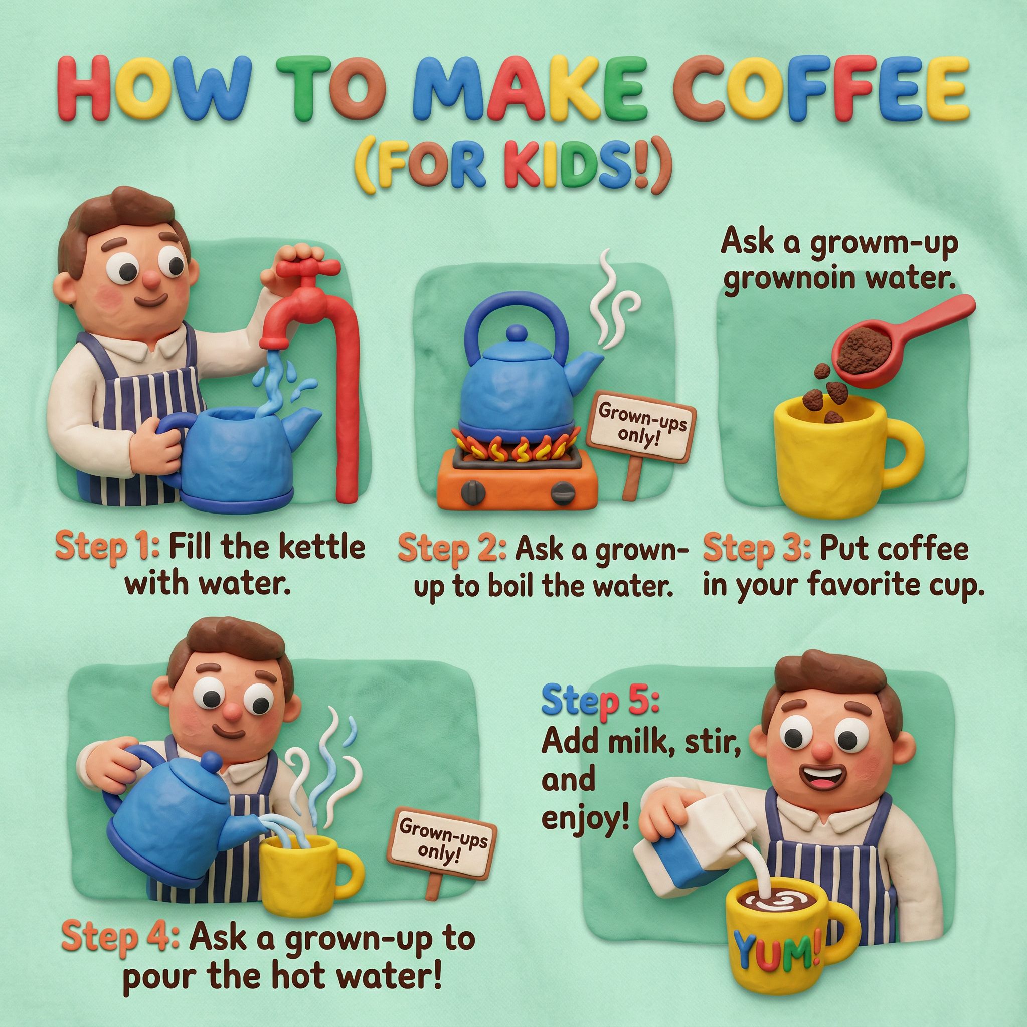 Claymation Educational Infographic